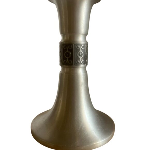 Vtg Haugrud MCM Pewter Candlesticks 5" Model #403, Norway - Picture 5 of 7